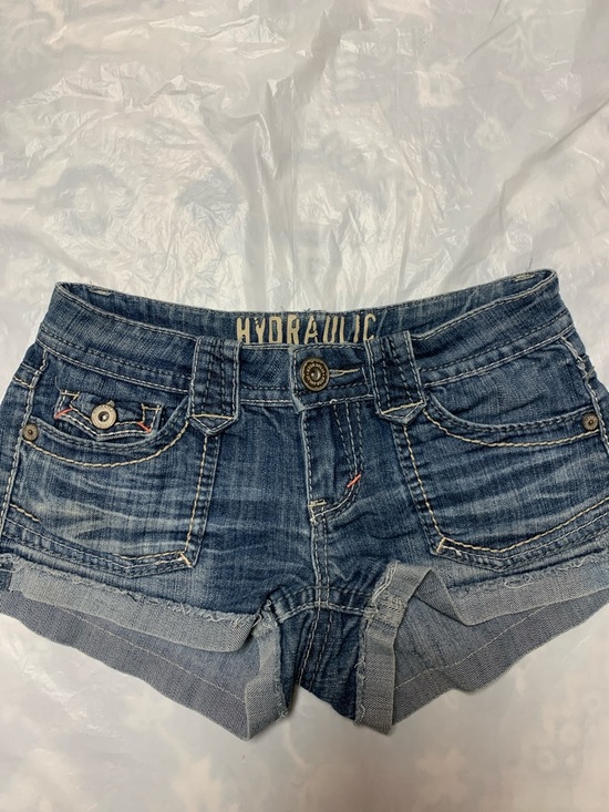 Vintage Pants - Hydraulic Vintage Y2K Super Low Rise Denim Jean Short Shorts Sz 3/4 Festival